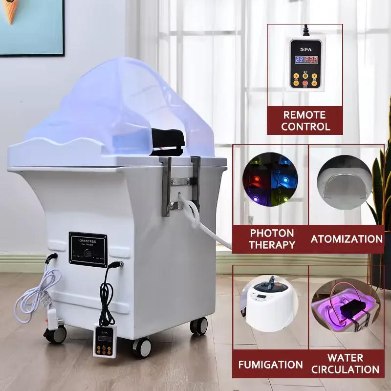 Description Picture 6 of itemMobile Water Tank Shampoo Wash Chair Massage Head Spa Adjustable Water Circulation Multifunctional Fumigable Shampoo Bed