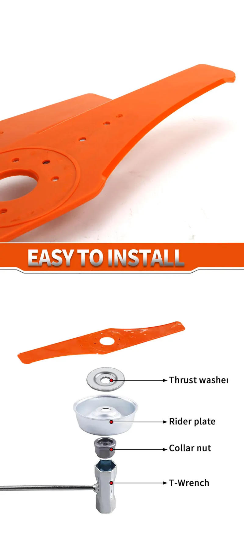 Description Picture 5 of itemString Trimmer Blade 2T12inch Safe Plastic Blade Trimmer Head Lawn Mower Accessories Electric Trimmer Parts Garden Tools