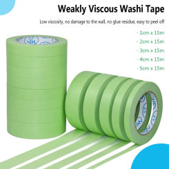 Self-Adhesive Washi Tape Weak Viscous Masking Tape No Trace Separation Paper Tape Professional Adhesives Sealers DIY Decoration