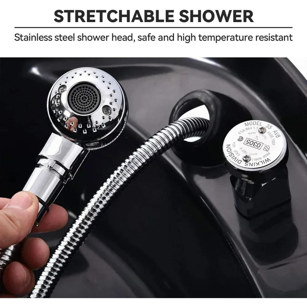 Description Picture 5 of itemShampoo Barber Backwash Chair, ABS Plastic Shampoo Bowl Sink Chair for Spa Beauty Salon (Black)