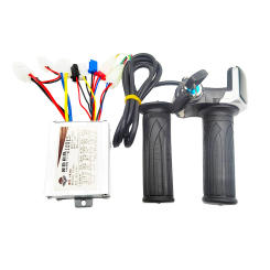 Electric Bike Bicycle Scooter Accessories Motor Brushed Controller & Throttle Twist Grip 24V 36V 48V 250W 350W 500W