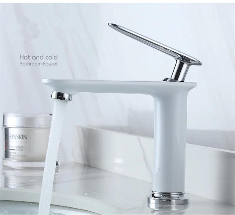 Description Picture 3 of itemBasin Faucet Brass Bathroom Mixer Tap Brushed Gold Wash  Single Handle Hot and Cold Lavotory