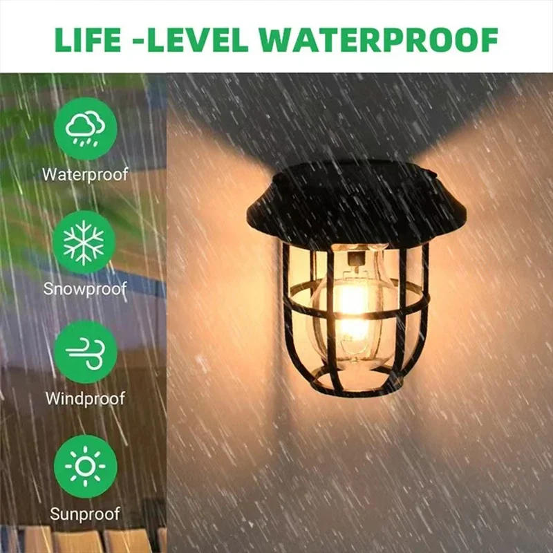 Description Picture 5 of item3IN1 Outdoor Solar Camping Wall Lamps Lawn Lamps Floor Lamp LED Induction Lamps Garden Landscape Lamps Decorative Tungsten Lamp