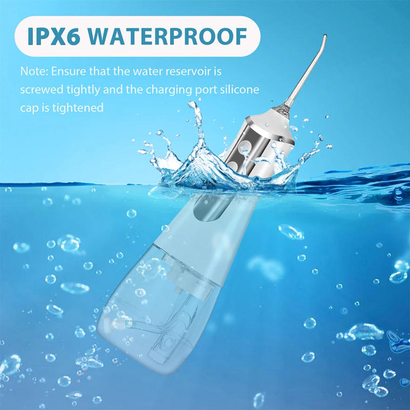 Description Picture 5 of itemWater Flosser Cordless for Teeth Cleaning, 300 ML Dental Oral Irrigator 3 Modes 5 Tips Rechargeable Waterproof Electric Flossing
