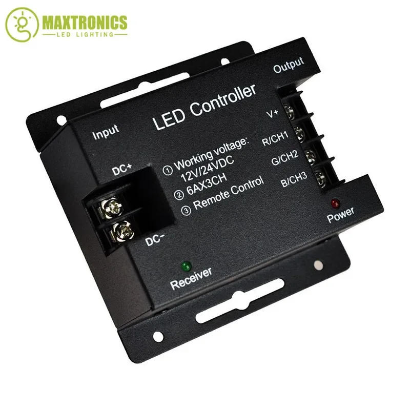 Description Picture 6 of item12-24V 18A RF Remote Wireless Touch Pad Panel RGB LED Controller controls for 5050 3528 RGB Light RGB Controller