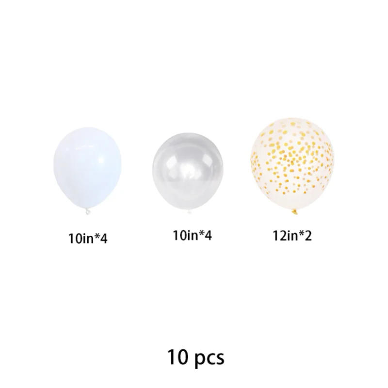 Description Picture 3 of item10 pearly white clear sequined balloons for wedding decorations