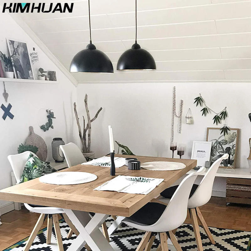 Description Picture 4 of itemHalf circle retro industrial style creative Pendant Light single head dining room living room bedroom study bar Pendant Light