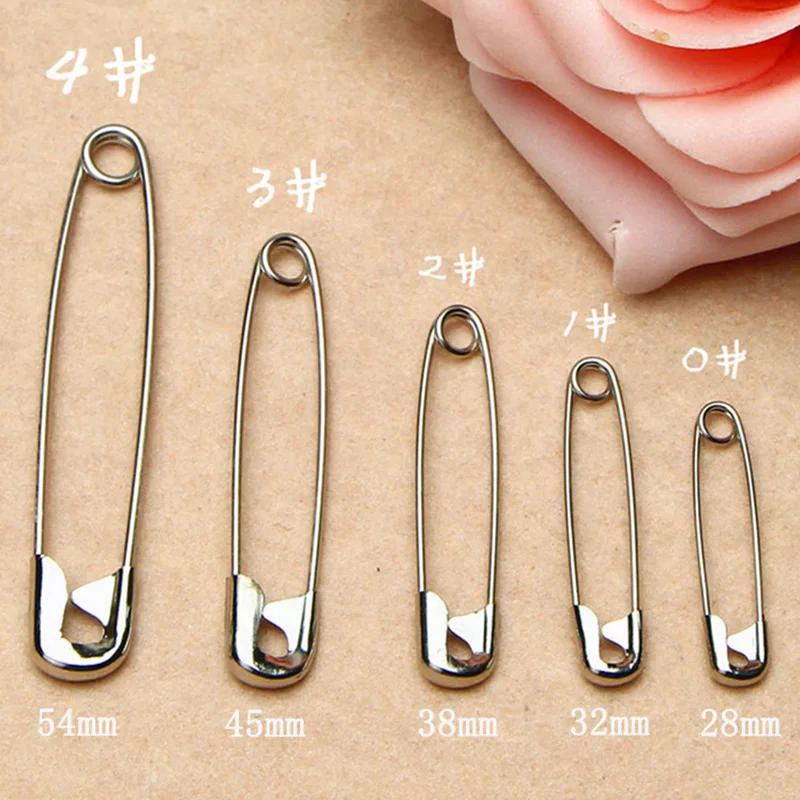 Description Picture 3 of item50pcs/Lot High Quality Stainless Steel Safety Pins DIY Sewing Tools Accessory Needles Large Safety Pin Small Brooch Wholesale