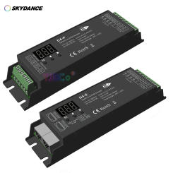 Skydance 4 Channels DMX512 Decoder 12V-48V 24V 32.5A 4CH RDM RJ-45 DMX signal controller D4-E/D4-P RGBW LED Strip Light Dimmer