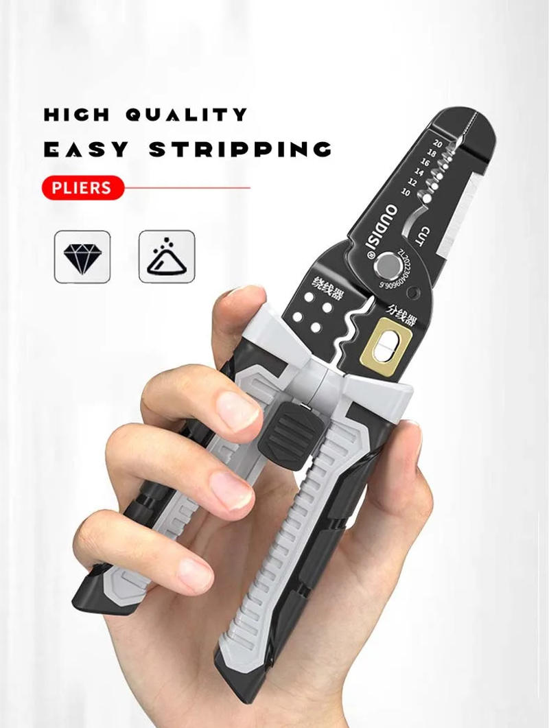 Description Picture 3 of itemWire Stripper Pulling Plier Wire Cutter Multifunction Repairing Scissors Electrical Stripping Crimping Plier Hand Tool