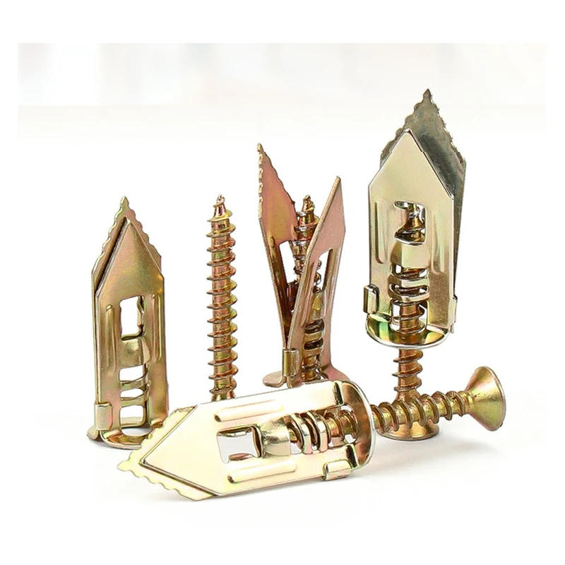 Description Picture 3 of item50pcs Drywall Self Drilling Anchor with Screw Kit Gypsum Expansion Drywall Anchor Screw for Fixing TV Shelf Cabinet Curtains