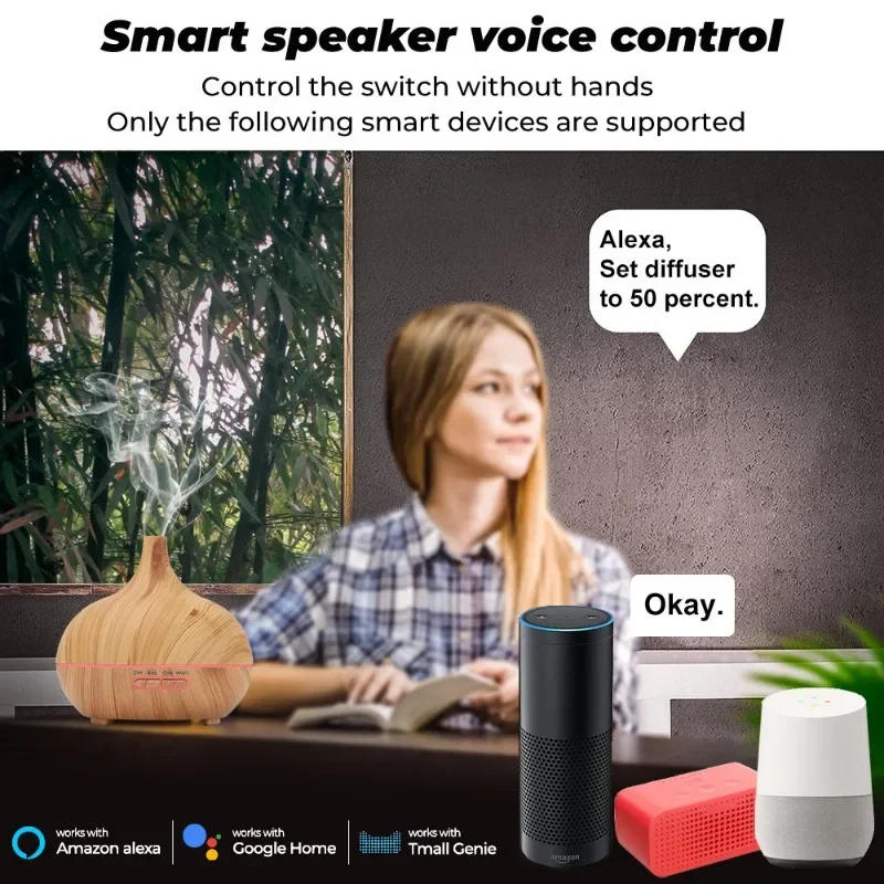 Description Picture 4 of itemWiFi smart 550ML Electric Aroma Diffuser Essential Oil Diffuser Air Humidifier Ultrasonic Remote Control Mist Maker Home