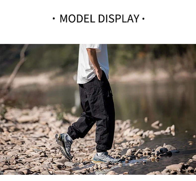 Description Picture 5 of itemMen's mountain functional wind multi-pocket overalls men's spring outdoor loose stitching design casual pants