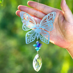1 Piece Crystal Suncatcher Animal Butterfly Dragonfly Prism Ball Rainbow Made for Home Window, Outdoor Garden Hanging Decoration
