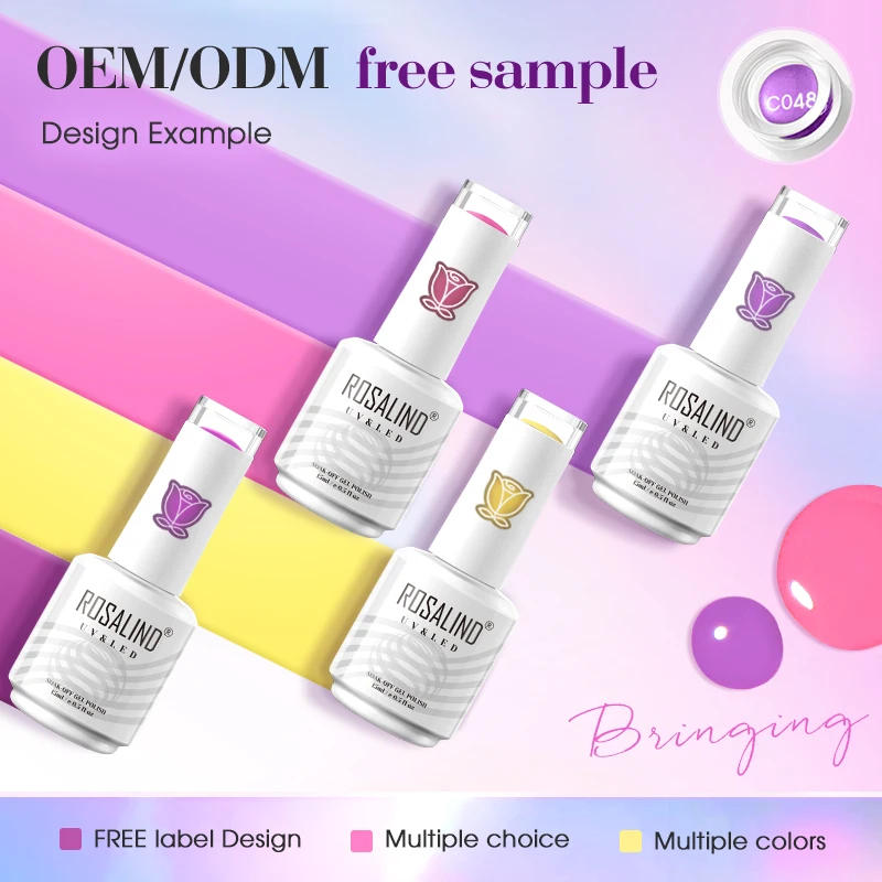 Description Picture 6 of itemROSALIND 15ml Gel Nail Polish Hybrid Varnish Semi Permanent UV Nail Art Line Nail Polish Pen Soak Off Top Base Coat Gel Esmalte