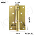 4 "5" Stainless Steel Invisible Door Hydraulic Hinge Household Cabinet Cabinet Door Rebound Self-closing Spring Hinge