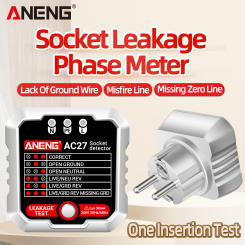 ANENG AC27 Smart Socket Tester EU/US Plug Polarity Phase Check Voltage Detector Test Electroscope Meter Circuit Breaker Finders