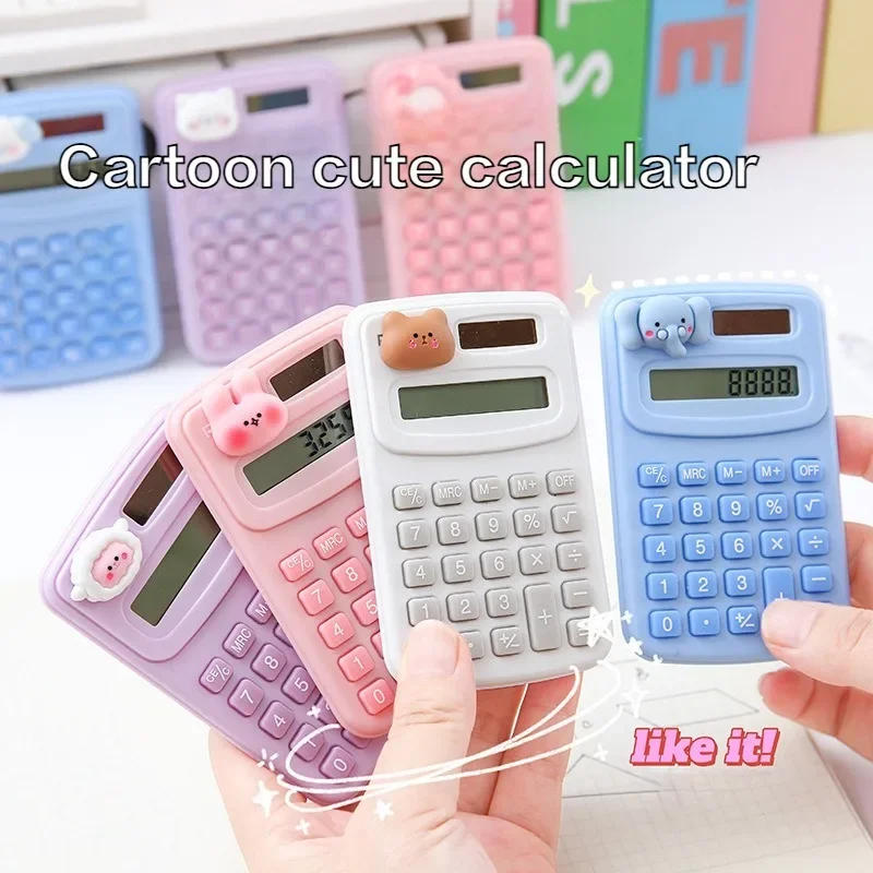 Description Picture 2 of item1Pcs Portable Mini Cute Calculator Cartoon Digit Calculator scientific calculator Students Office School Supplies Stationery