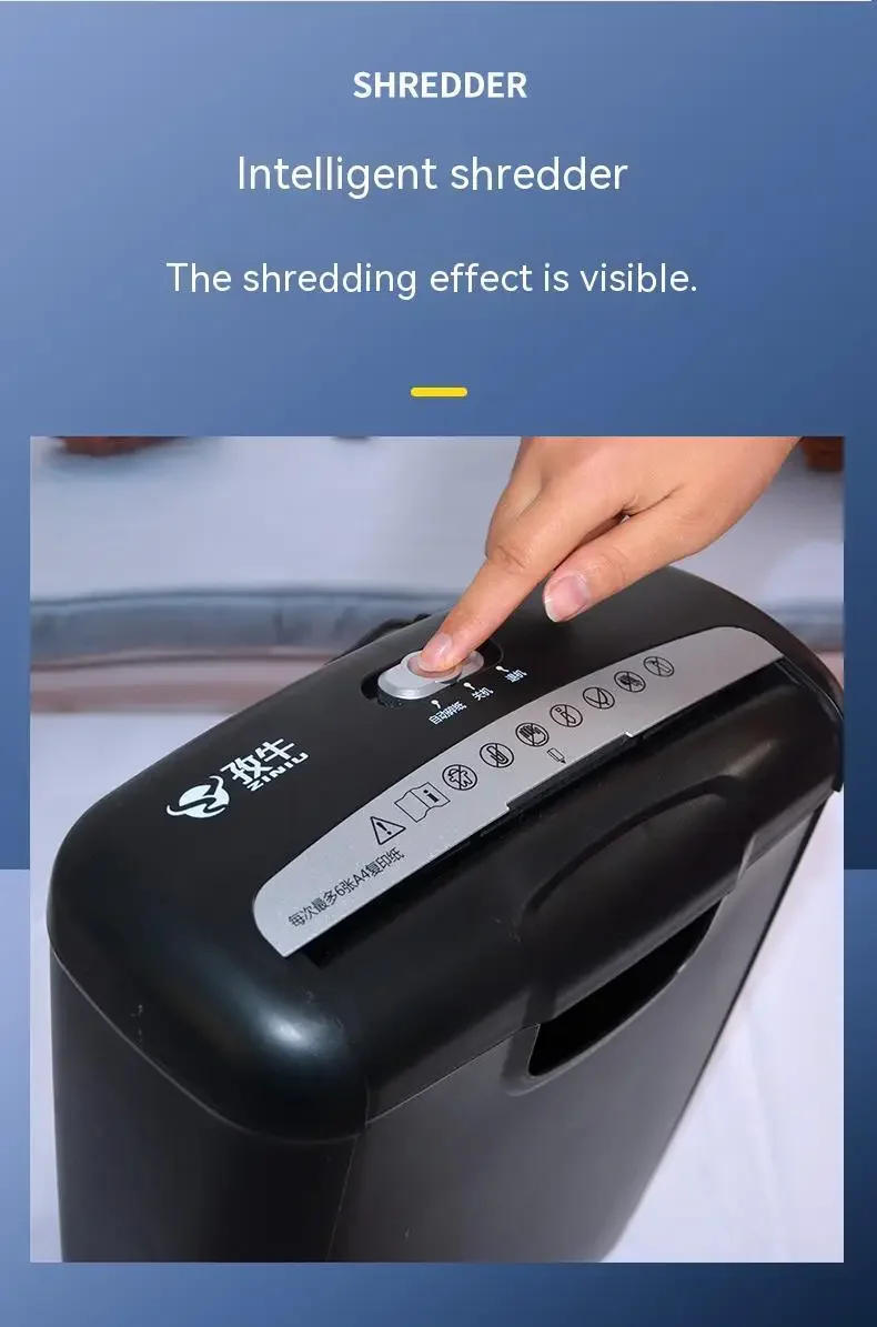 Description Picture 5 of itemA4 Shredder Small Size Grinder For Office Paper Cutter Mini Gear Electric Automatic Bill Shredder Office Electronics