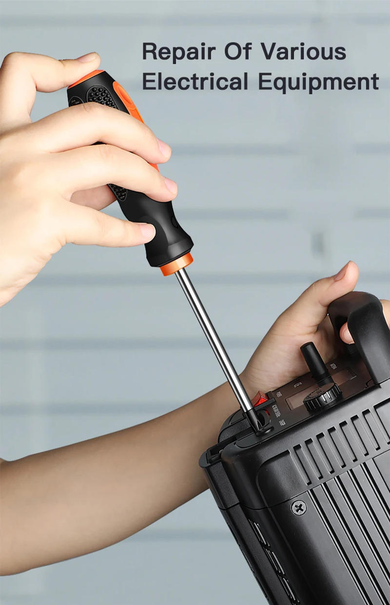 Description Picture 2 of itemAIRAJ 6-Piece Insulated Screwdriver Set Multifunctional Appliance Parts Repair Tool One Word Cross With Magnetizer and Storag