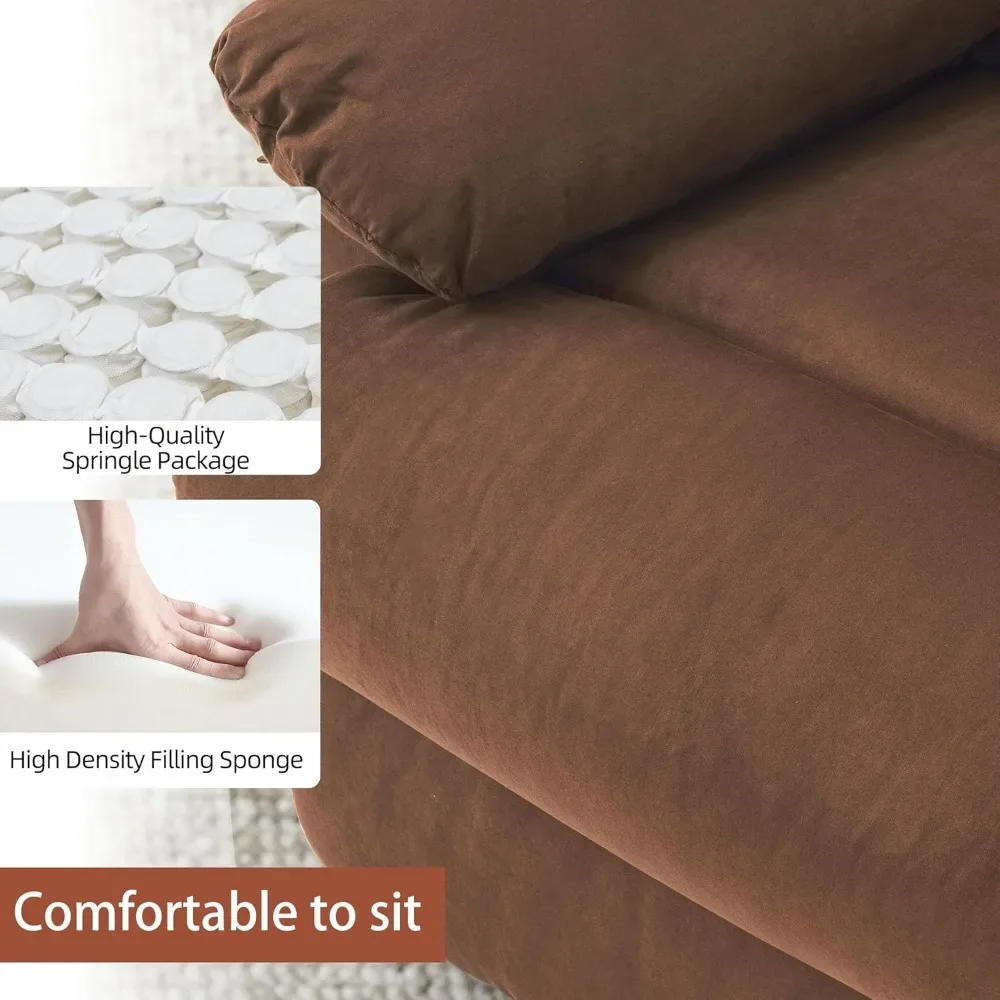 Description Picture 4 of itemRocker Recliner Chair for Adults, Overstuffed Large Manual Rocking Recliner, Upholstered Soft Fabric Living Room Reclining Sofa