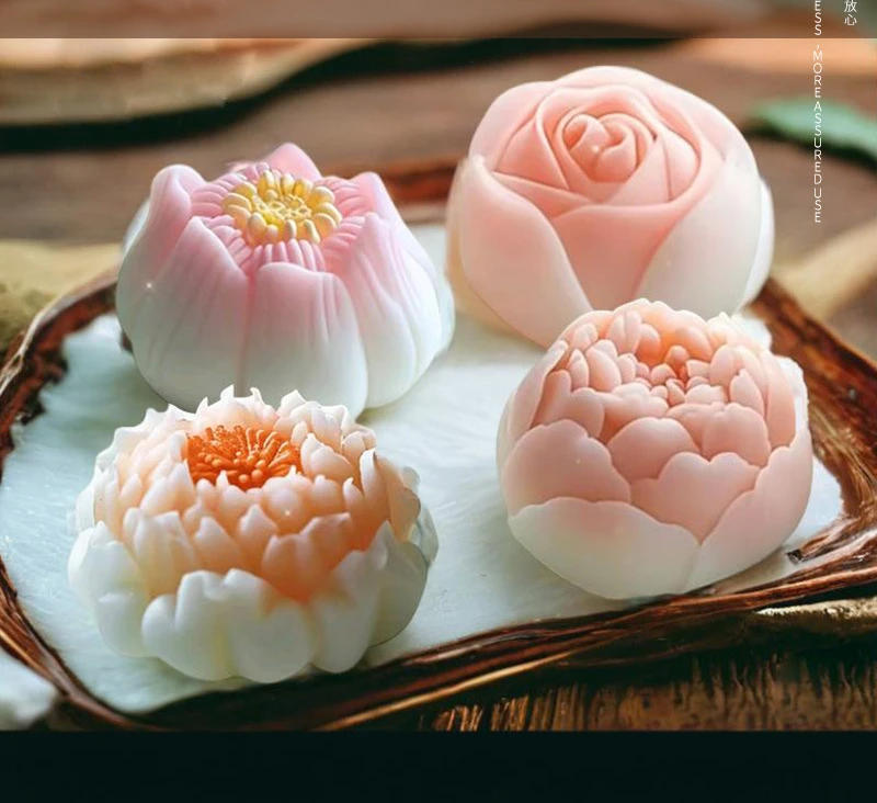 Description Picture 2 of itemLotus Flower Mousse Cake Silicone Mold DIY Silicone Mould for Lotus Mung Bean Cake Fruit DIY Rose Candle Mold Flower Cake Mould