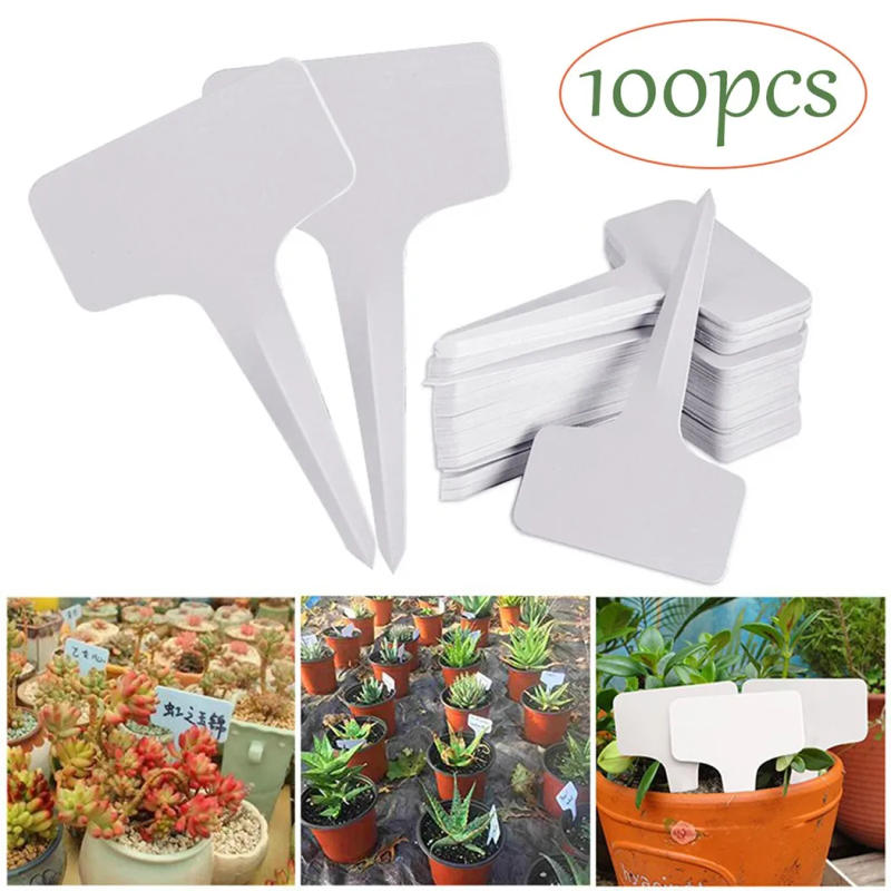 Description Picture 3 of item50/100Pcs Garden Plant Labels T-Type Waterproof Flower Varieties Tagging Marker Plants Tags Garden Labels Plaques