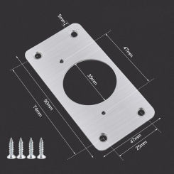 10pcs Hinge Repair Plate Brushed Stainless Steel Cabinet Hinge Fixing Plate Bracket Kit With Mounting Screws Door Hardware