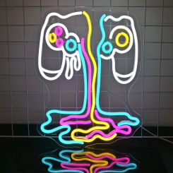 Melting Gamepad Neon Sign Led Lights Game Room Decoration For Gamer Bedroom Gaming Zone Party Club Art USB Lamp Wall Decor Signs