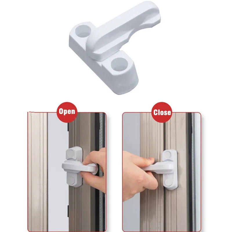 Description Picture 3 of itemPlastic Steel Open Inside Outside Doors and Windows Special T-lock Safety Lever Handle Sweep Lock Household Hardware Accessories