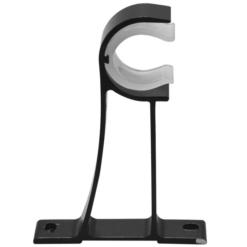 Description Picture 6 of itemSingle Curtain Rod Brackets For Drapery Rod Aluminum Alloy Heavy Duty Curtain Rod Holders (Black) 6Pcs