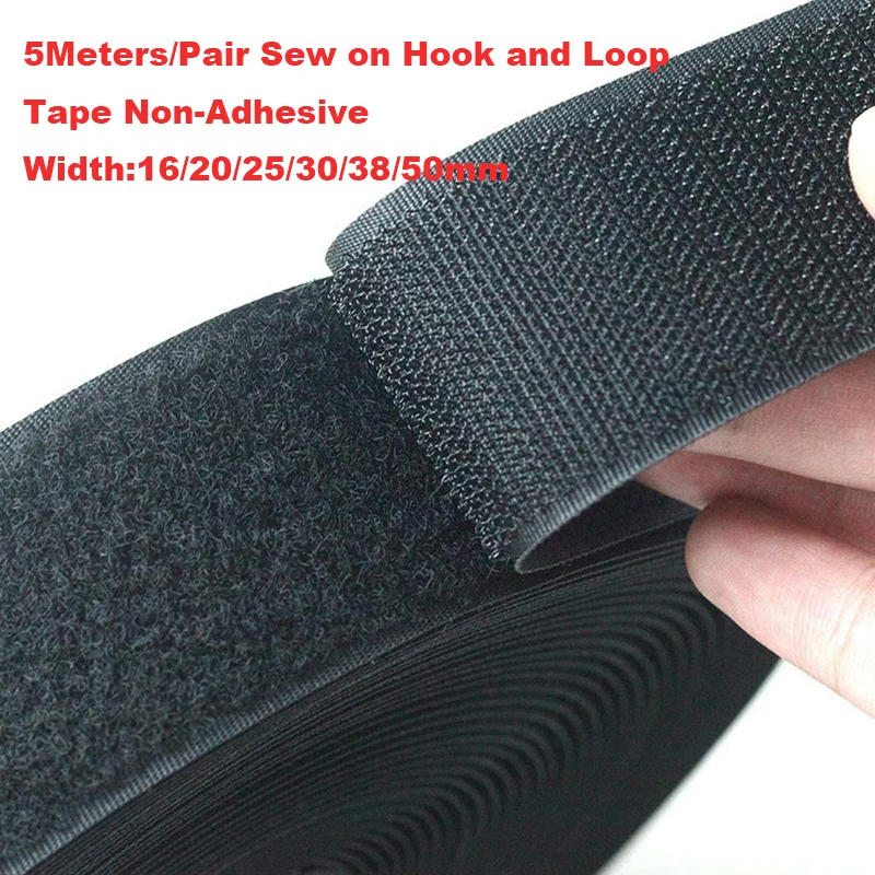 Description Picture 2 of item5Meters/Pair Sew on Hook and Loop Tape Nylon Non-Adhesive Fastener Tape Straps Fabric Interlocking Tape DIY Sewing Accessories