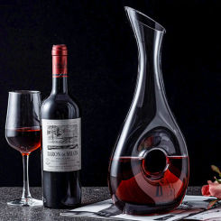 Crystal Glass Wine Decanter, Wine Dispenser, Shaker, Creative Styling Barware, Wine Separator, Bottles, 1150ml