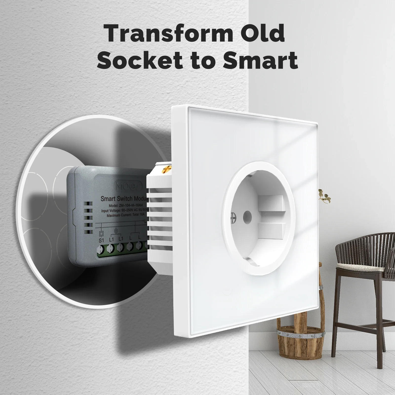 Description Picture 5 of itemMOES Tuya ZigBee Smart Mini Switch Module Electricity Consumption Monitor Light Switch 1 Gang 16A Breaker Support Alexa Google