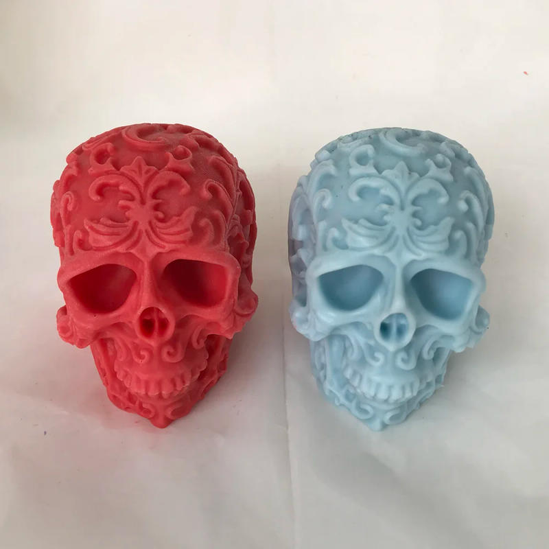 Description Picture 5 of itemNew Halloween Skeleton Head Candle Silicone Mold DIY Craft Plaster Resin Soap Making Kit Aromatherapy Candle Holiday Gift