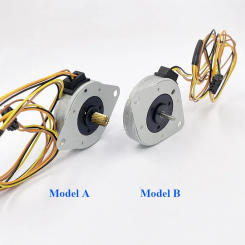 DC 5V-12V Micro MOATECH 2-Phase 4-Wire Stepper Motor Round Ultra-thin 35MM Stepping Motor 23.2 Ohms 3.75 Degree with Gear