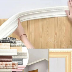 2.3m Patterned Wallpaper Home Waterproof Room Decoration Skirting Line 3d Wall Stickers Decoration Self-adhesive Wall border
