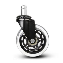 3" Universal Mute Wheel Office Chair Caster Replacement 60KG Casters Rubber Soft Safe Roller Furniture Wheel Hardware