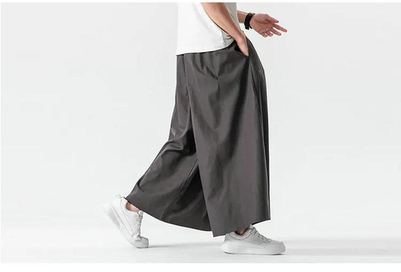 Description Picture 3 of itemMen Harem Pants Vintage Men Wide-leg Trousers Streetwear Cotton Linen Pants Men Harajuku Jogger Sweatpants Male New Big Size 5XL