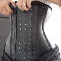 Short 9-bone waist trainer for women latex body shaper abdominal fitness equipment slimming belt compression belt waist seal