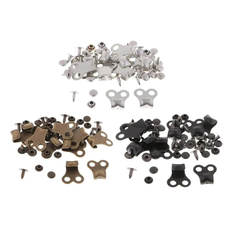 Description Picture 6 of item10 Sets Boot Lace Hooks Lace Fittings with Rivets for Outdoor Hiking Camping