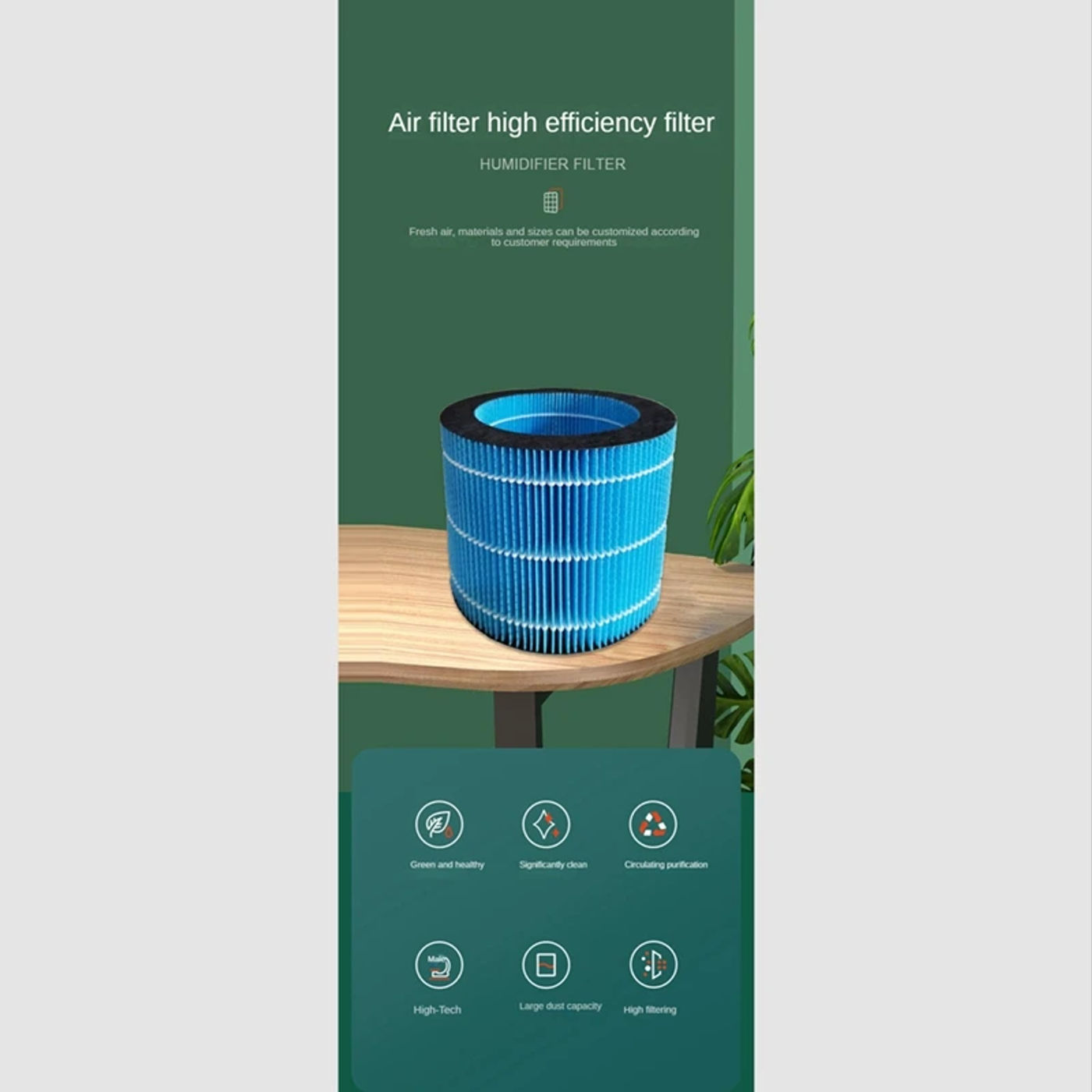 Description Picture 4 of itemHEPA Filter Replacement Parts For Philips FY3446/30 HU3915/HU3916/HU3918/HU2716/HU2718 Air Purifier Accessories