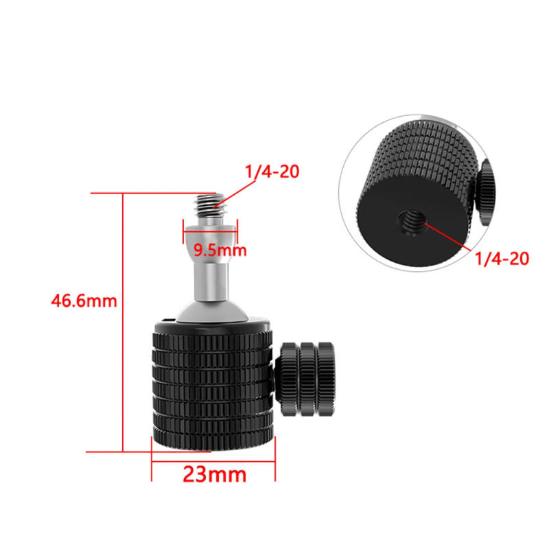 Description Picture 3 of itemMini Tripod Ball Head Adapter Mount 360 Swivel 1/4 Screw  M4 M5 M6 Hole Mobile Phone Holder Camera Light Projector Stand Bracket