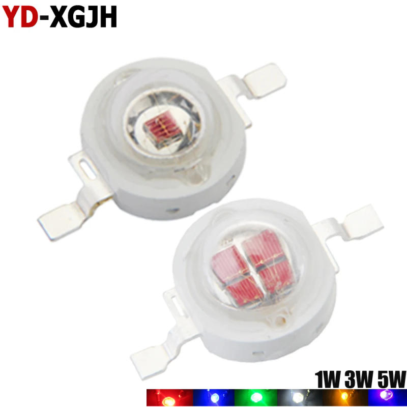Description Picture 2 of itemHigh-power LED Chip Warm Cool White Red Blue Green Yellow Full Spectrum 660nm 440nm COB Grow Lamp For 1W 3W 5W Watt Light Beads
