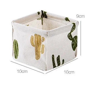 Description Picture 3 of itemDIY Desktop Storage Basket Foldable Sundries Bin Underwear Toy Storage Box Cosmetic Book Organizer Stationery Bag Container 1pc