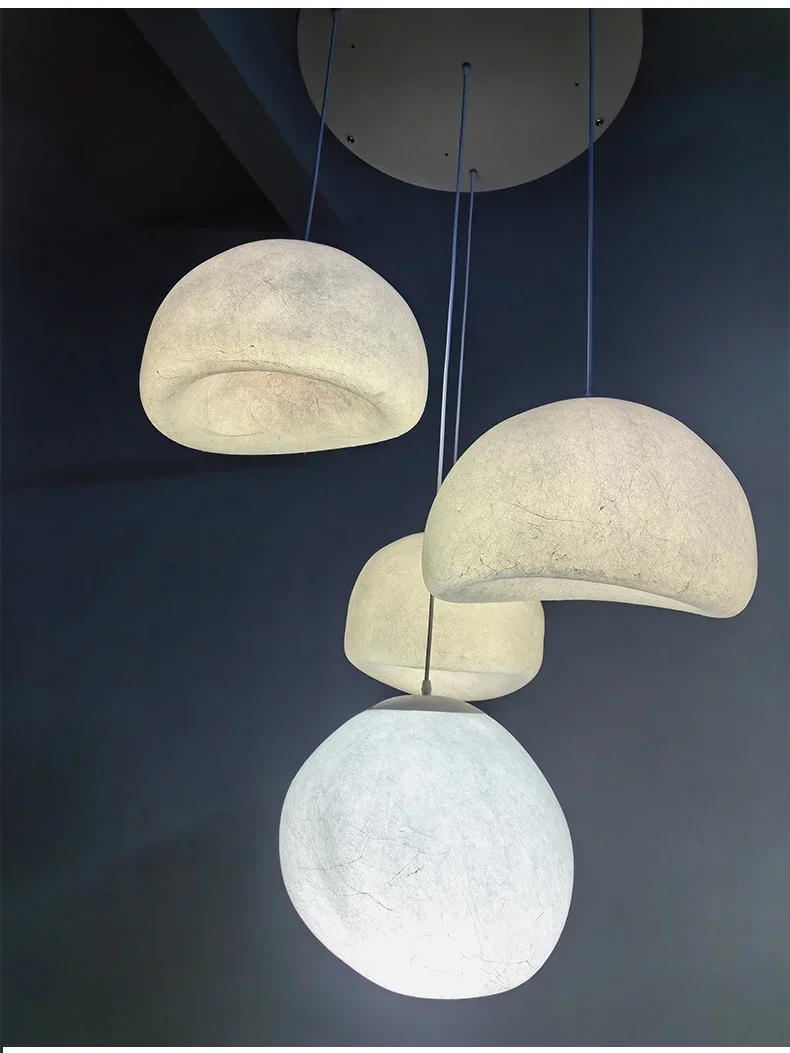 Description Picture 4 of itemNordic Wabi Sabi Silk LED Pendant Chandeliers Light Restaurant Bar Home Decor Loft Bedroom Hanging Suspension Lamp Fixtures