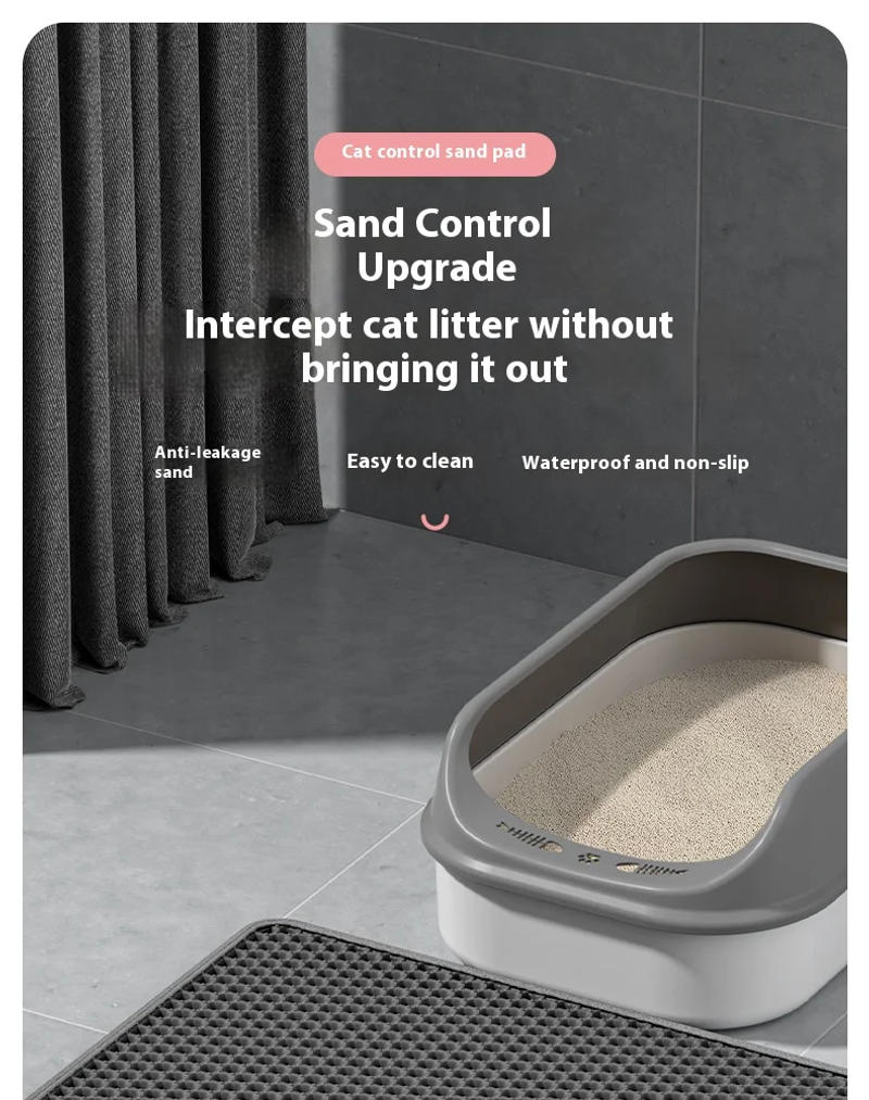 Description Picture 2 of item90CMX60CM Cat Litter Mat Waterproof Double Layer Pet Litter Box Mat Pet Toilet Cat Mat Nonslip Sand Cat Washable Mat Pet Clean