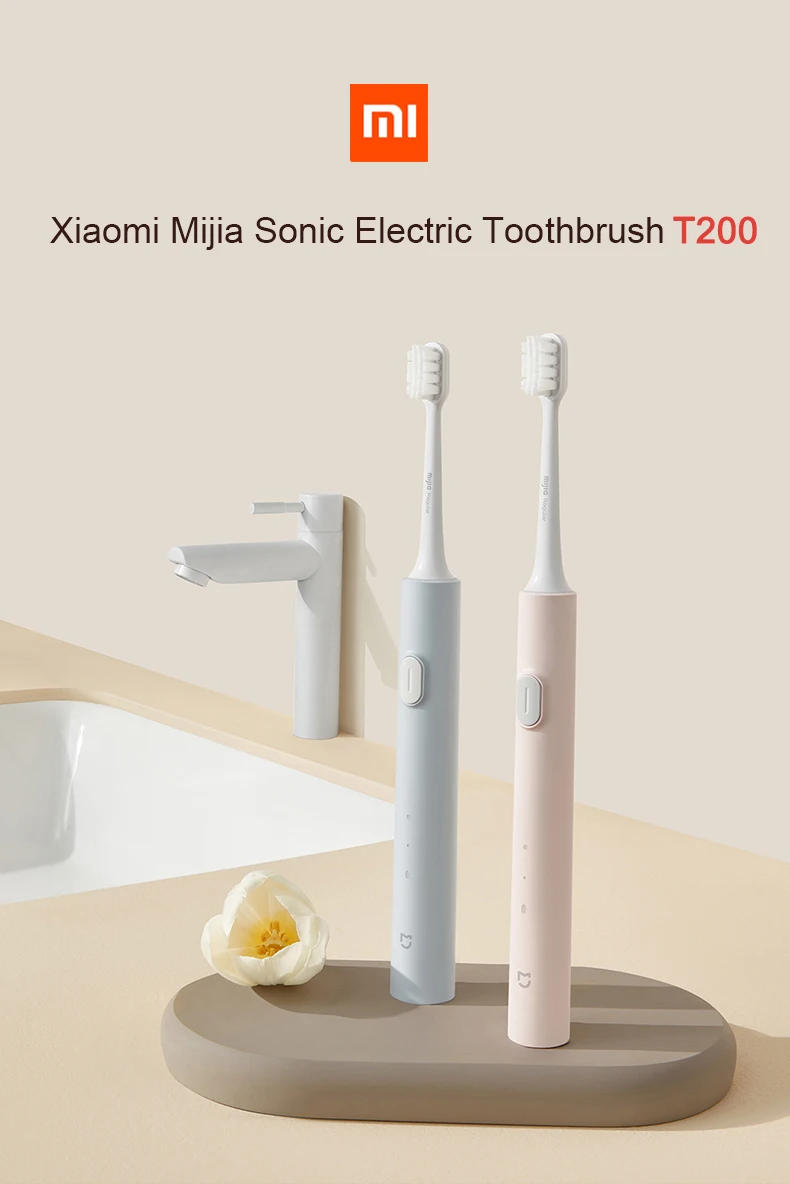 Description Picture 2 of itemNew Iconic Brand Mijia T200 T200C Sonic Electric Toothbrush Teeth Whitening Ultrasonic Vibrating  Smart Tooth Brushes IPX7 Waterproof