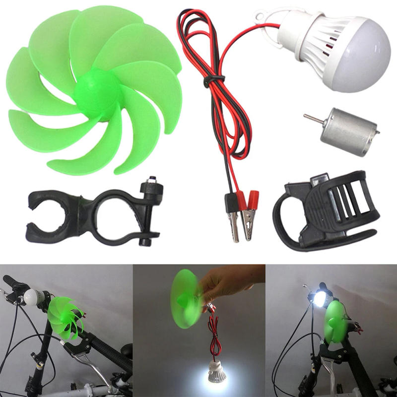 Description Picture 3 of itemMini Wind Turbine Motor Blade W/Bulb DIY Kit Power Alternative Energy Generator Home Wind Power Supplies