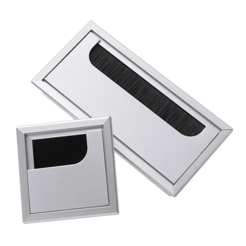 Description Picture 5 of itemRectangle Wire Hole Cover Computer Grommet Line Box Office Desk Table Cable Fastener Buckle Line Cable Clamp Practical Hardware